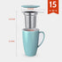 Sweese Porcelain Tea Mug with Infuser and Lid, 15 oz, Microwave Safe, Quality Tea Cup