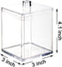 Youngever 2 Pack 15 Ounce Clear Plastic Apothecary Jars, Square Shape for Storage