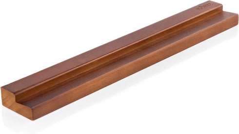 Vinyl Record Wall Mount - Elegant Solid Wood Display Ledge for Any Size Records (Brown)