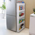 Laundry Room Organizer, Mobile Shelving Unit with 5 Large Storage Baskets for Narrow Spaces