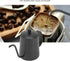 350ml Gooseneck Coffee Kettle - 304 Stainless Steel Tea Kettle for Stovetop, Long Spout, Black