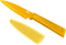KUHN RIKON Colori+ Non-Stick Straight Paring Knife with Safety Sheath, 4 inch/10.16 cm Blade, Yellow
