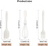 Silicone Spatula Set Food Grade with Pastry Brush and Whisk, Nonstick Cookware High Heat Resistant Seamless Design Kitchen Spatulas for Cooking, Baking and Mixing (Milk White 3 Piece) by INVODA