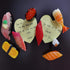 Cute Sushi Refrigerator Magnet Set - 10Pcs Fun Magnets for Fridge, Whiteboard - Fake Sushi Play Toys for Dollhouse,