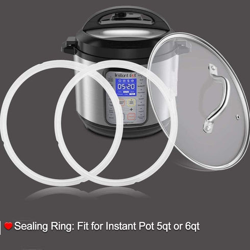 2 Pack Sealing Ring Silicone Gasket Seal Rings for 6 Qt Instant Pot Replacement Accessories Parts for Insta Pressure