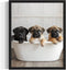 Mastiff in Bathtub Wall Art Print Poster, Dog Lover Puppy Nursery Bathroom