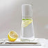 Set (30 oz/850ml) ZILJJ Clear Bedside Water Carafe with Tumbler Glass for Bedroom, Mouthwash Decanter for Bathroom
