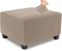 NeColorLife Stretch Ottoman Cover Square Soft Knitted Jacquard Washable Thick Storage Foot
