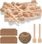 FOCCTS 100pcs Honey Dipper Sticks, 3 inch Wooden Honey Dipper Honey Stirrers Honey