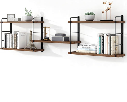 MXCSE Wall Shelves, Wall Mounted Bookshelves, DIY Floating Shelves for Wall, Wood
