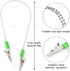 AUEAR 6 Pack Napkin Clips, Metal Dental Bib Chain Holder, Flexible Lanyard for Adults (4 Colors)