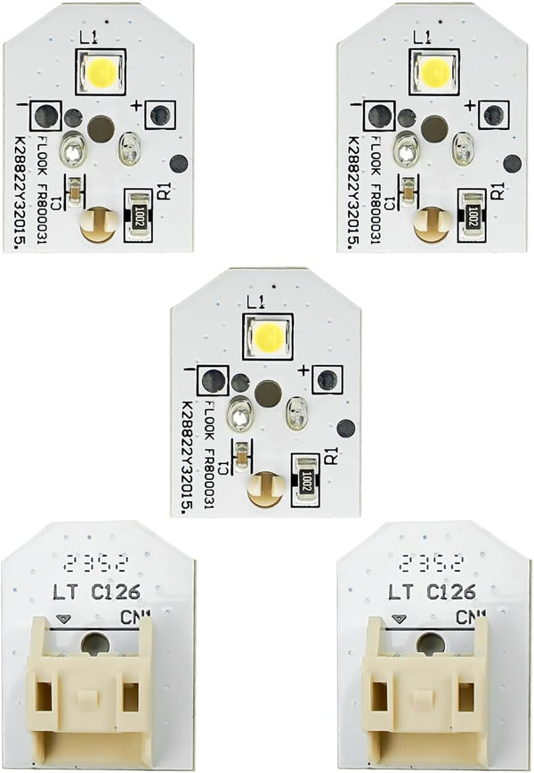 New Upgraded WR55X11132 WR55X25754 LED Refrigerator Bulb Light, Fit for GE Refrigerator, 5 Pack, No Plastic Cover