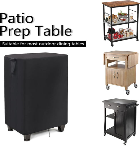 32 24 32 Inch Prep Table Cover for Keter Unity Outdoor Kitchen Portable Bar Cart, Waterproof Patio BBQ Grill Cart