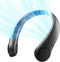 JISULIFE Portable Neck Fan, Hands-Free Bladeless Fan, 5 Speeds, 4000 mAh Battery Operated, Rechargeable, Black