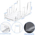 Domensi 2 Pcs Acrylic Plate Stands for Display Clear Dinnerware Display Stand China Display Stand Plate Racks for Display China Place Setting Holder for Plates Platters (7.24 x 4.02 x 3.54 Inch) by Domensi