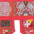 Eyes of India Window Door Valance Toran Patchwork Wall Hanging, Bohemian Accent, Red 14" x 78"