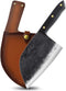 Freelander Heavy Duty Serbian Chef Knife, Hand-Forged Meat Cleaver, Full Tang High-Carbon Steel Butcher Knife with