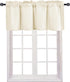 JIUZHEN Ivory Valance Curtains for Kitchen Window, 52 x 18 Inches, 1 Panel, Thermal Insulated for Living Room/Basement