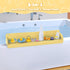 24 Inch 10 Bathtub Splash Guard with Suction Cups, Silicone Tub Water Splash Guard for Bathtub, Bath Toy Tray Holder