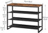 HOOBRO Shoe Rack, 4 Tier Shoe Storage Organizer with 3 Oxford Fabric Shelves, Holds 12-16 Pairs for Entryway Closet