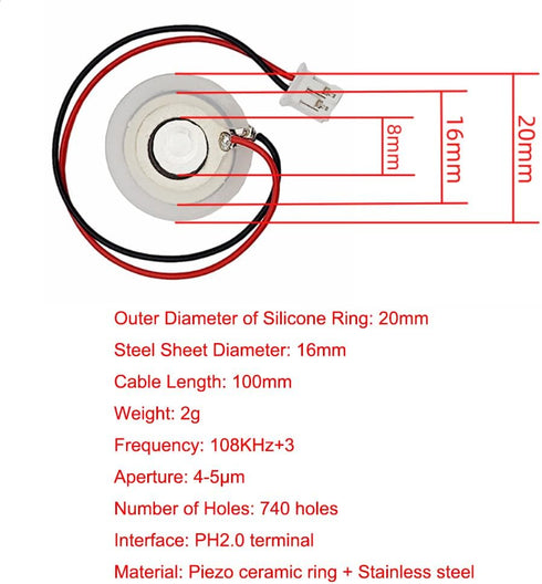 6Pcs USB Humidifier Atomization Disc Type-C Interface DC 5V Drive Circuit Board