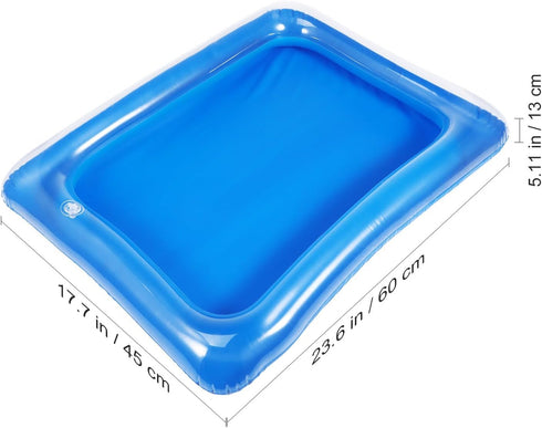 YARNOW Inflatable Cooler, 4PCS Inflatable Ice Serving Bar Coolers for Parties, Salad Picnic Ice Food Drinks Buffet Server Tray for Indoor Outdoor Party (Transparent)