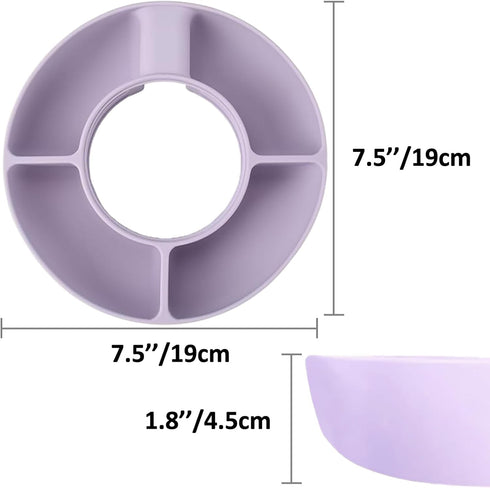 Snack Bowl for Stanley 30oz Tumbler, Silicone Reusable Snack Tray for Car Cup Holder and Outdoor Use