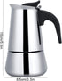 Stainless Steel Moka Pot Espresso Coffee Maker, Portable Electric Heating Espresso Maker for Home Office Use