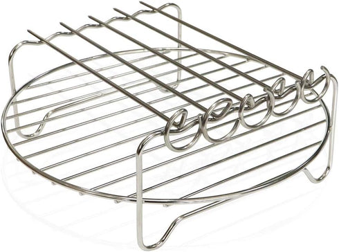 Air Fryer Double Layer Rack - Multi-purpose Accessories Fits Most 4.2QT or Above (8in, 5pins)
