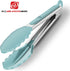 9-Inch & 12-Inch Cooking Tongs, Premium Silicone Set of 2, BPA Free Non-Stick Stainless Steel BBQ Grilling Locking Food