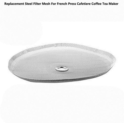 2pcs 4" Steel Filter Mesh Screens for 8 Cup French Press Coffee Maker, Bonjour Bodum