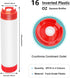 Daphilly 4 16 oz Pcs Inverted Plastic Squeeze Bottles, Condiment Squeeze Bottles for Sauces, Tip Large Valve Refillable