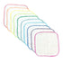 Gina's Soft Cloth Shop 2 Ply White Cotton Birdseye Wipes Set of 20 - Rainbow Edging, Made in USA