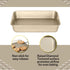Glad Baking Pan Nonstick - Oblong Metal Dish for Cake and Lasagna - Heavy Duty Carbon Steel Bakeware, Small, Gold by Glad