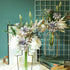 KIRIFLY Artificial Fake Flowers, Silk Flower Arrangements, Wedding Bouquets, Plastic Floral Centerpieces, Purple White