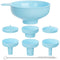 Wide Mouth Kitchen Funnel - Food Grade Plastic Canning Funnel with 4 Sizes Spouts for Mason Jars