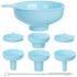 Wide Mouth Kitchen Funnel - Food Grade Plastic Canning Funnel with 4 Sizes Spouts for Mason Jars