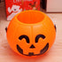 Halloween Portable Pumpkin Bucket 17cm Trick or Treat Candy Pail Holder, 2 Pieces
