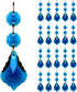 20pcs Crystal Maple Leaf Chandelier Prism Replacement Pendant Connected Glass Octagon Beads