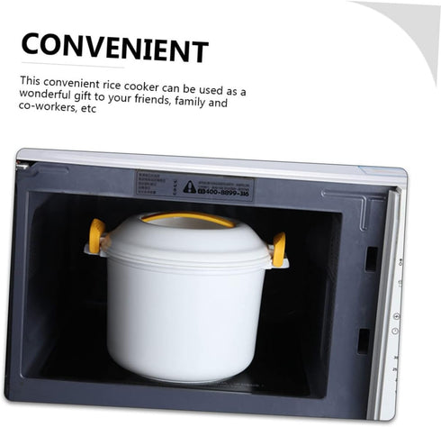 Rice Cooker Microwave Pasta Pot Office Lunch Container Bento Rice Microwave Egg Cooker Micro Pasta Cooker Microwave Rice Pot Rice Oatmeal Cooker Travel Noodle Cooker Plastic Simple by HAKIDZEL