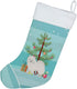 Caroline's Treasures CK3441CS Christmas Tree American Eskimo Christmas Stocking, Holiday Decor