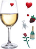 Magnetic Wine Glass Charms - Set of 6 Drink Markers - Unique Gift Idea for Her - Fun Birthday Present for Mom or Friend