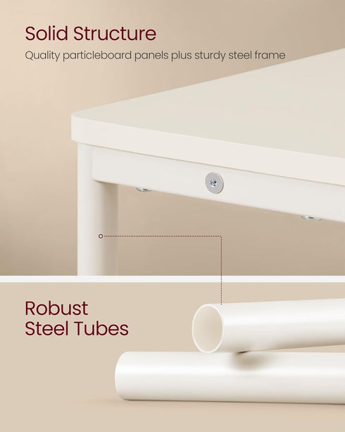 3-Tier ULET335W01 VASAGLE Side Table with Charging Station, Narrow End Table, Nightstand, Sofa Table for Small Spaces