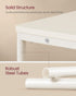 3-Tier ULET335W01 VASAGLE Side Table with Charging Station, Narrow End Table, Nightstand, Sofa Table for Small Spaces