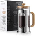 Sivaphe No-Plastic French Press Coffee Maker 34 oz, Borosilicate Glass Bamboo Lid