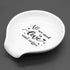 Littlefa Funny Coffee Quote Black Sign - All We Need is Love And Coffee Ceramic Coffee Spoon Holder - Coffee Station
