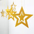 Decor365 Gold Star Garland, Glittery Gold Party Supplies for Baby Shower, Birthday, Christmas