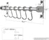 Sliding Hooks, Wall Mounted Rail, Stainless Steel Utensil Holder and Pot Lid Rack for Kitchen Tools, 6 Hooks