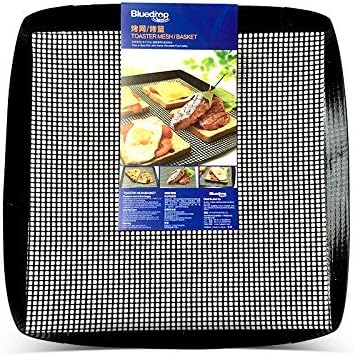 Bluedrop Non Stick PTFE Toaster Baskets - 27X27CM Grill Mesh Trays for Speed Oven, Food Grade Woven Glass