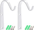 MECCANIXITY Iron Wall Hooks, Hanging Bracket 4 Inch for Lanterns, Plants, and Lights (White, Pack of 2)